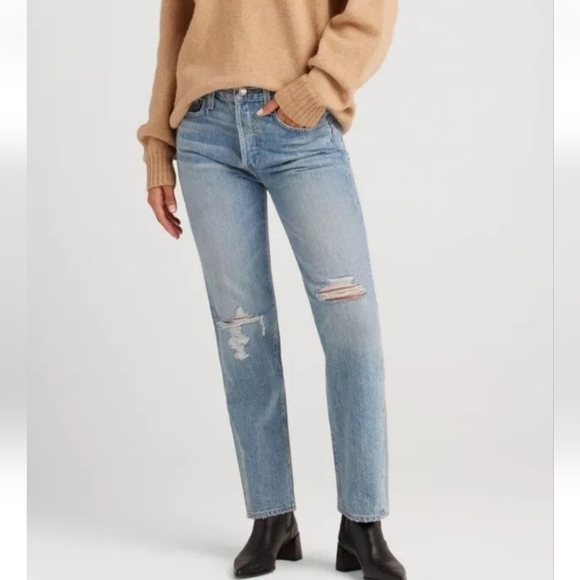 Edwin Denim - Anthropologie Edwin Kali Ankle Women’s Jeans Straight Relaxed Size 25 NWOT